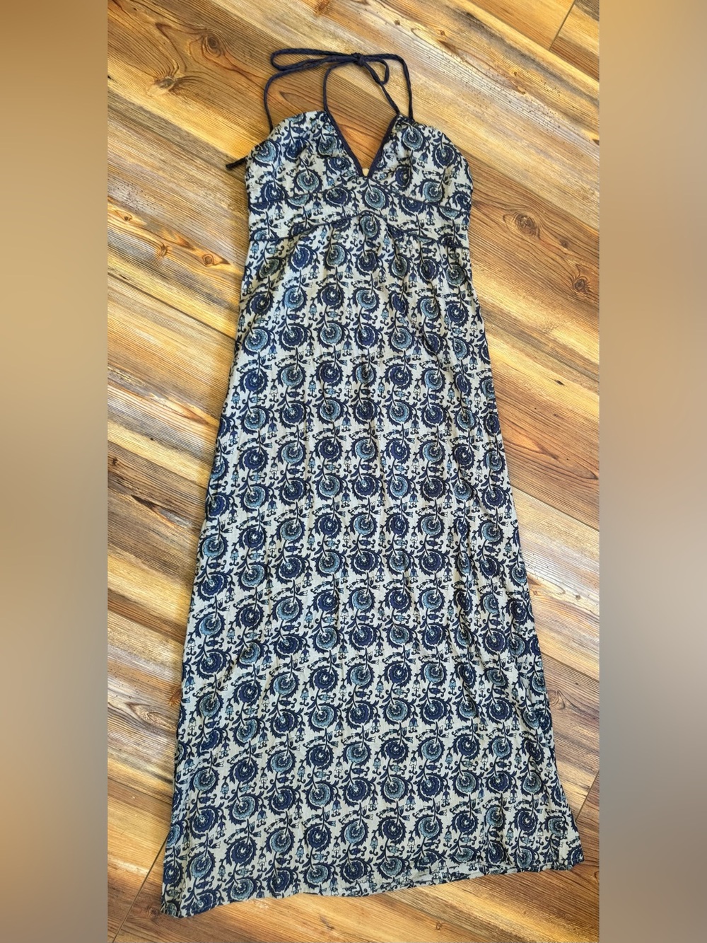 Mossimo Supply Co. Blue Paisley Print Maxi Dress